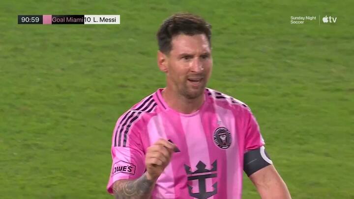 Messi y su particular dedicatoria en un gol de Inter Miami frente a Orlando City (GIF)