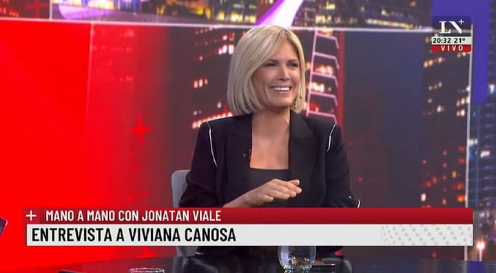 Viviana Canosa con Jony Viale en LN+