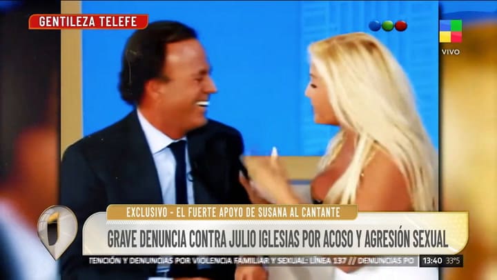 Susana Giménez defendió a Julio Iglesias tras la filtración de denuncias por agresión sexual