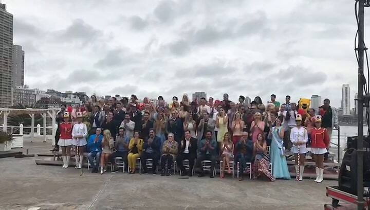 Mar del Plata: los diferentes elencos posan para la foto oficial del inicio de la temporada