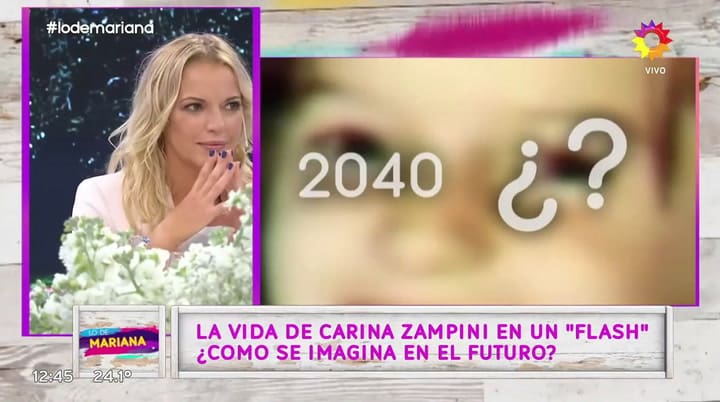 Carina Zampini se emocionó al vivo al hablar de su hijo - Fuente: eltrece