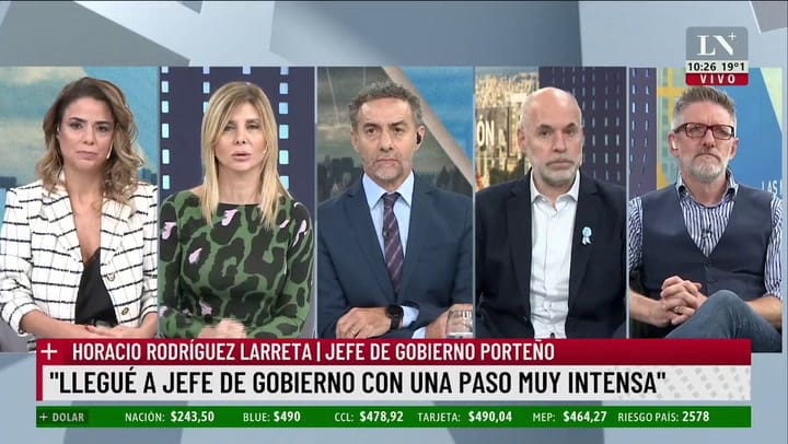 La pregunta de Debora Plager que hizo reaccionar a Horacio Rodríguez Larreta en LN+: “Nunca lo hice, si quieren grábenme”