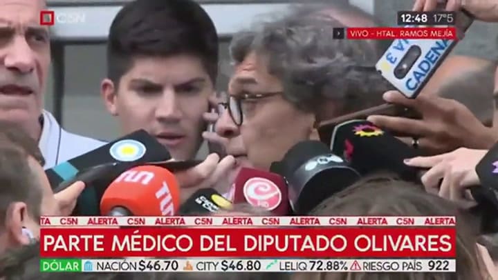 El parte médico del diputado Olivares - Fuente: C5N