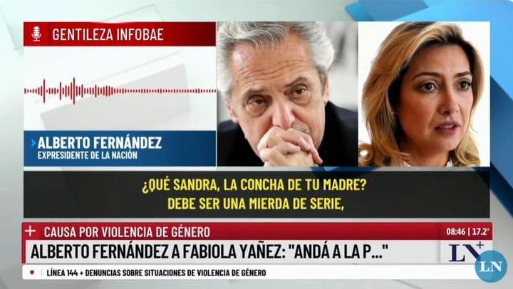 El audio de Alberto Fernández en LN+