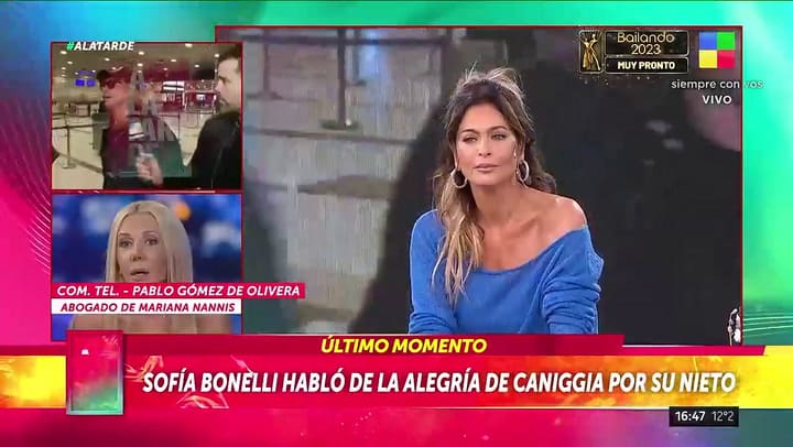 Pablo Gómez de Olivera, abogado de Mariana Nannis, habló en A la Tarde (América)