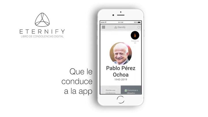 Eternify: se trata de un libro de condolencias digital al que se accede a través de su web - Fuente: