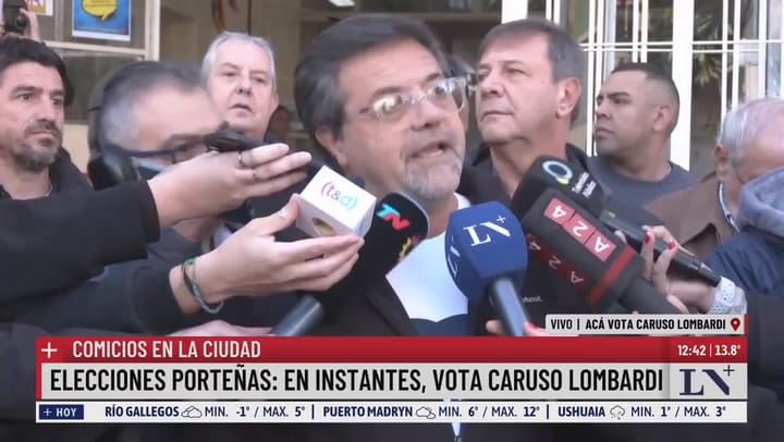Caruso Lombardi después de votar: "Muchos rompieron códigos"