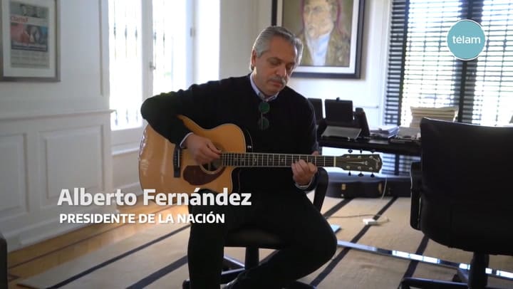 Alberto Fernández grabó un video para hablarle a los niños en cuarentena - Fuente: Telam
