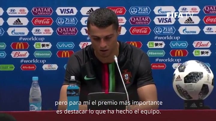 Cristiano Ronaldo comandó a Portugal en el empate ante España - Fuente: Télam