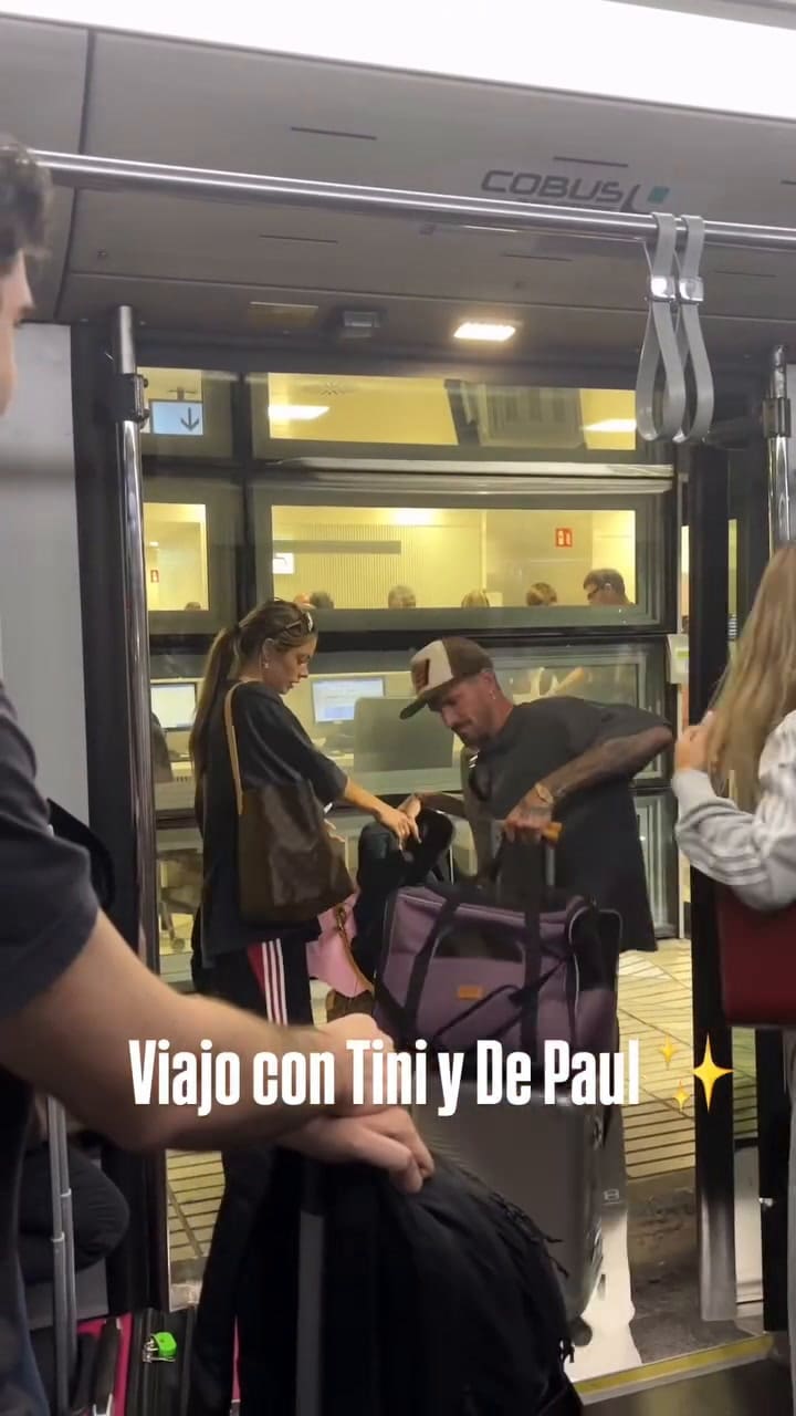 Tini y De Paul volviendo a Buenos Aires