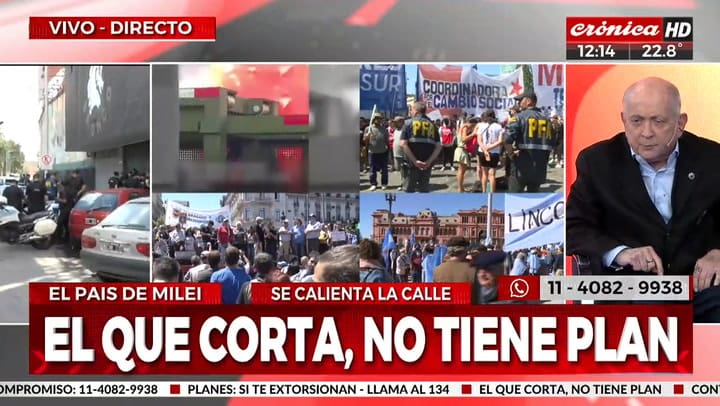 El duro cruce de Chiche Gelblung con una colega al aire