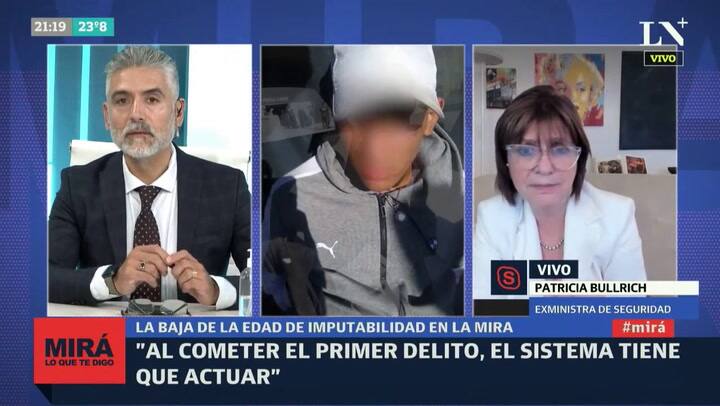 Patricia Bullrich: '¿Creen que el joven que asesinó fue a la escuela e hizo Zoom durante el año?'