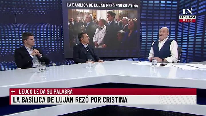 La basílica de Luján rezó por Cristina. Leuco le da su palabra.