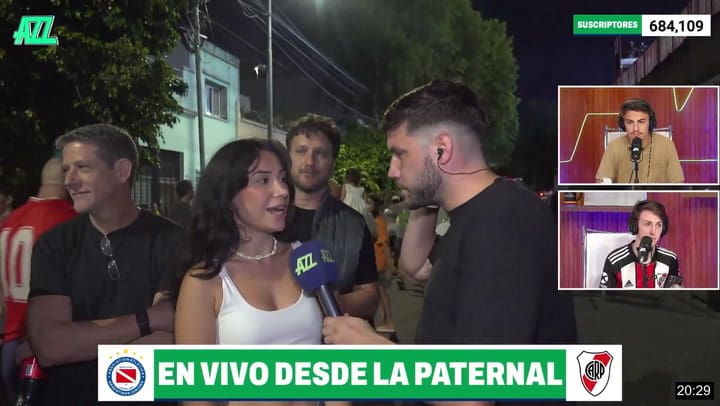 Un periodista entrevistó a una alemana afuera de la cancha de Argentinos Jrs. y tuvo un final inesperado