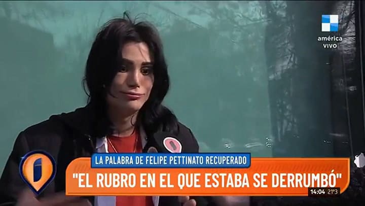 La primera entrevista de Felipe Pettinato tras haber estado internado en el Hospital Pirovano