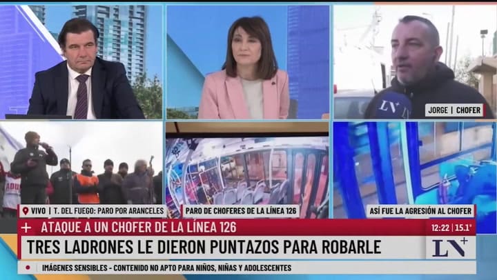 Protesta choferes línea 126