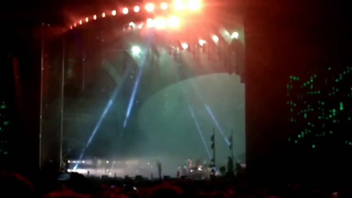 Así paró el recital Thom Yorke - Fuente: Twitter @silajmat
