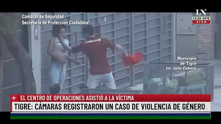 Tigre: cámaras registraron un caso de violencia de género