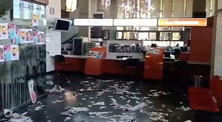 Así quedó el edificio central del Diario de Río Negro