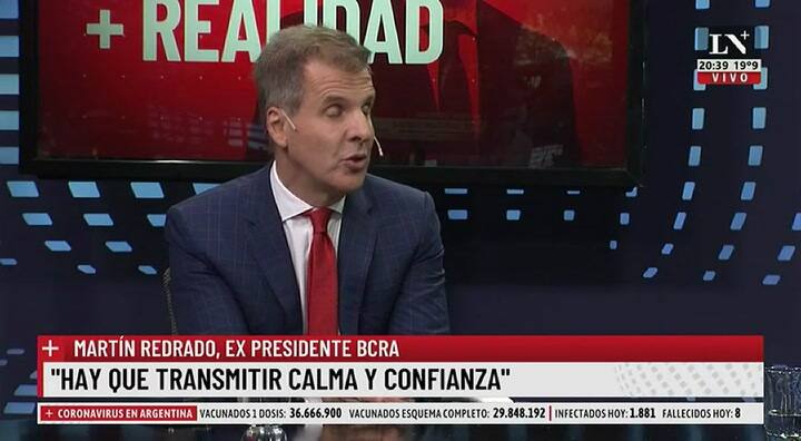 Redrado: 'Si tenés un programa económico, el dólar tiene que estar a menos de $200'