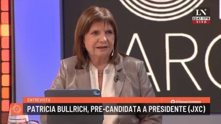 Patricia Bullrich: 'La Argentina de hoy es crueldad'