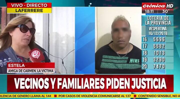 La reacción inmediata de uno de los nenes de la víctima - Fuente: Crónica TV