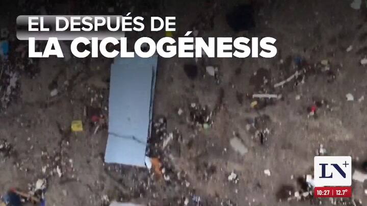 Destrozos en la costa tras las ciclogenesis