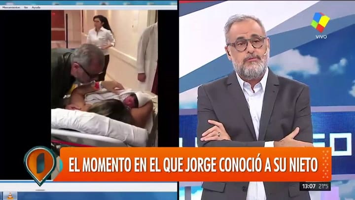 Jorge Rial conoció a su nieto- Fuente: YouTube