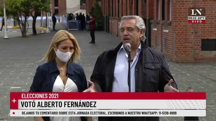Alberto Fernández: 'Es un día de democracia, siempre lo celebro'