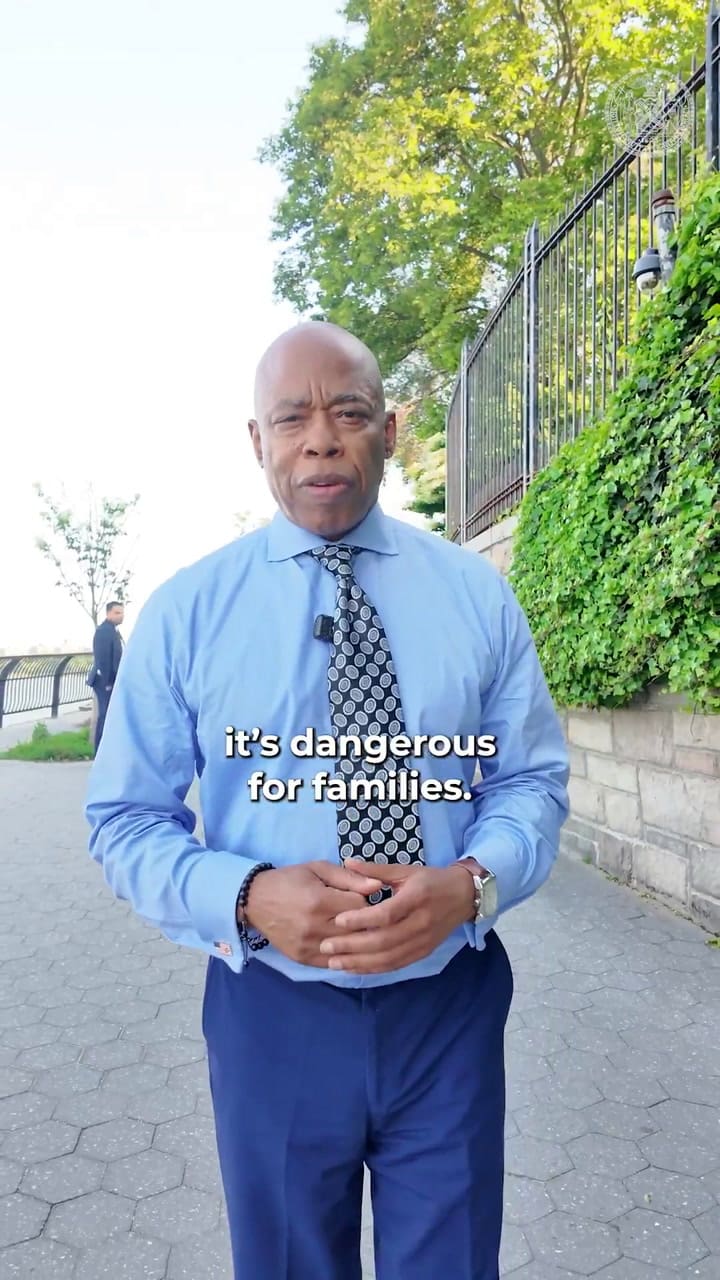 Eric Adams anunció un nuevo límite de velocidad para bicicletas en la ciudad de Nueva York