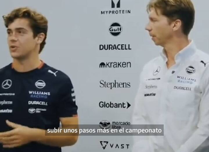 La charla de Colapinto a su equipo en la previa a la carrera en Singapur