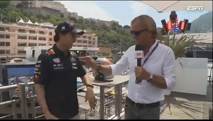 El Checo Pérez hizo una promesa con el periodista Juan Fossaroli antes de ganar el GP de Mónaco