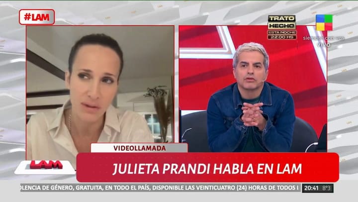 Julieta Prandi aseguró que al principio Contardi se mostró como "un hombre encantador"