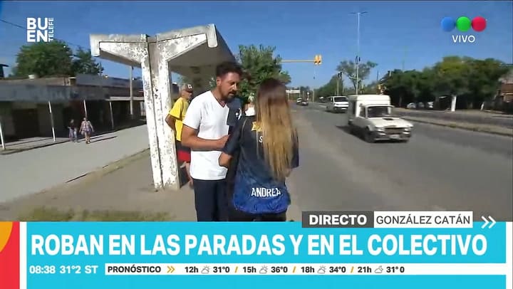 En medio de una nota sobre inseguridad, registraron el robo a un colectivo