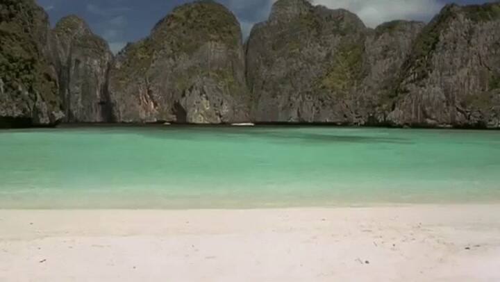 Leonardo Di Caprio en Koh Phi Phi de la pelicula 'The Beach'