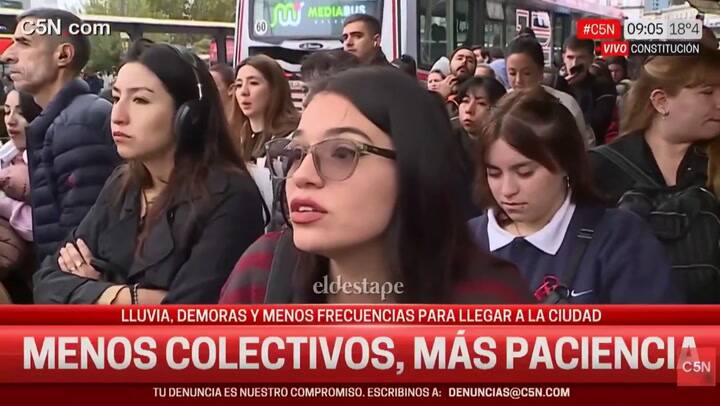 "Estoy cansada": el video que se hizo viral esta semana en medio del conflicto con los colectivos