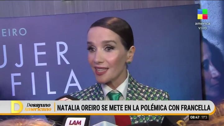 Natalia Oreiro se diferenció de Francella y habló sobre el cine argentino
