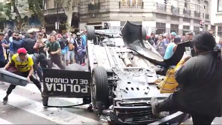 Incidentes con un patrullero de la Policía de la Ciudad