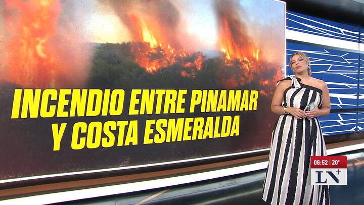 Incendio en el bosque entre Pinamar y Costa Esmeralda