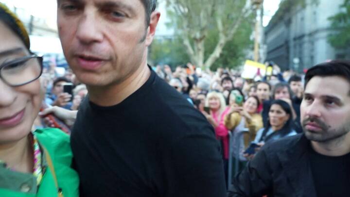 Axel Kicillof en la marcha universitaria