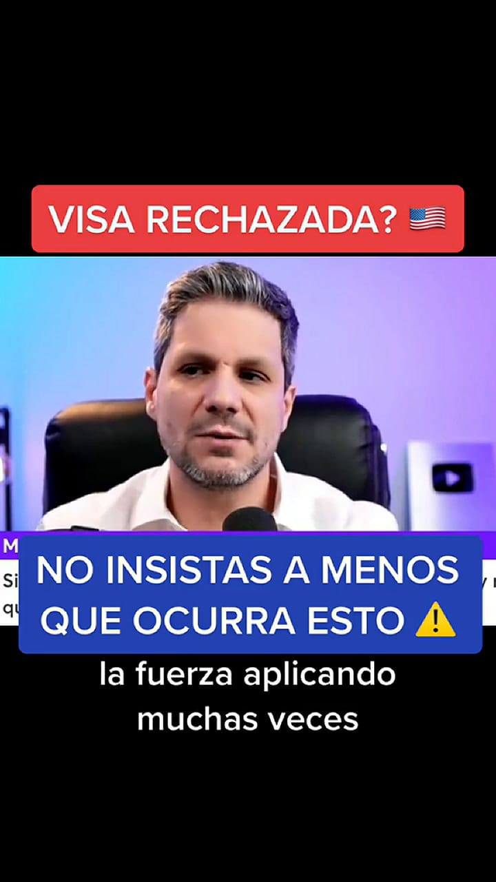 Un error común es insistir en la solicitud de la visa sin algún cambio, según el experto