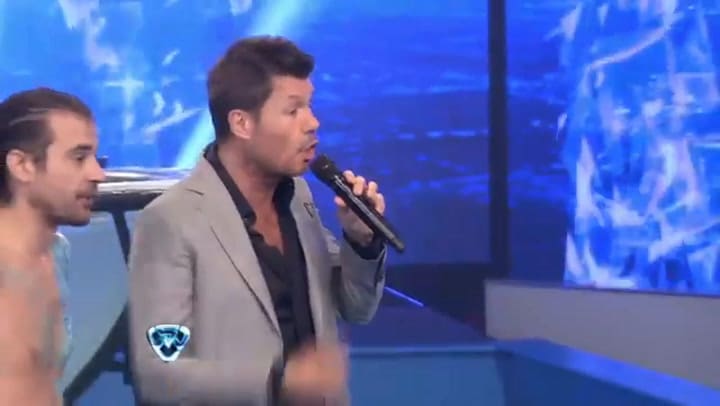 Manuel Navarrete with Marcelo Tinelli