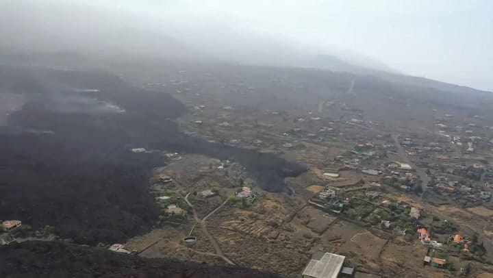 Volcán de La Palma: vuelo de reconocimiento