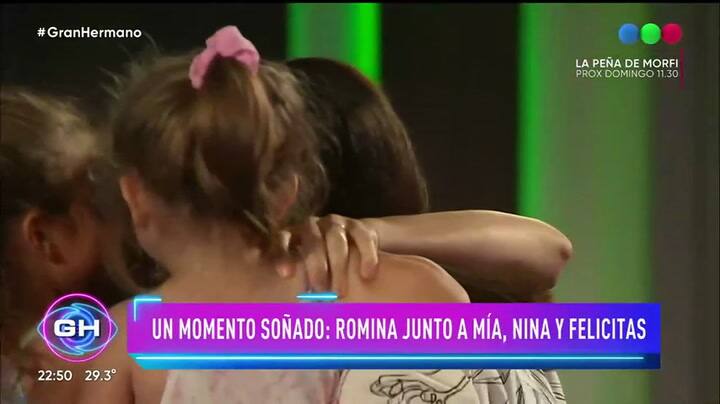 Romina se reencontró con sus hijos tras 5 meses en Gran Hermano