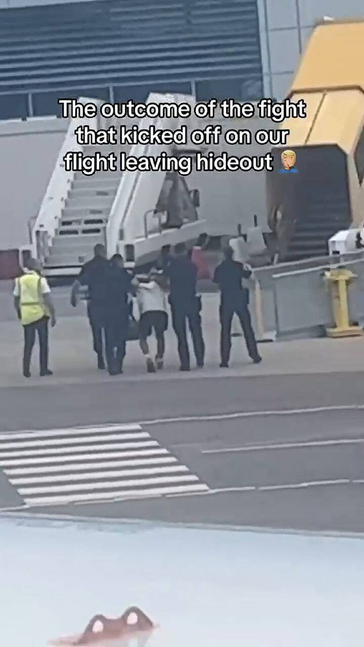 El hombre se fue detenido luego del altercado en el avión