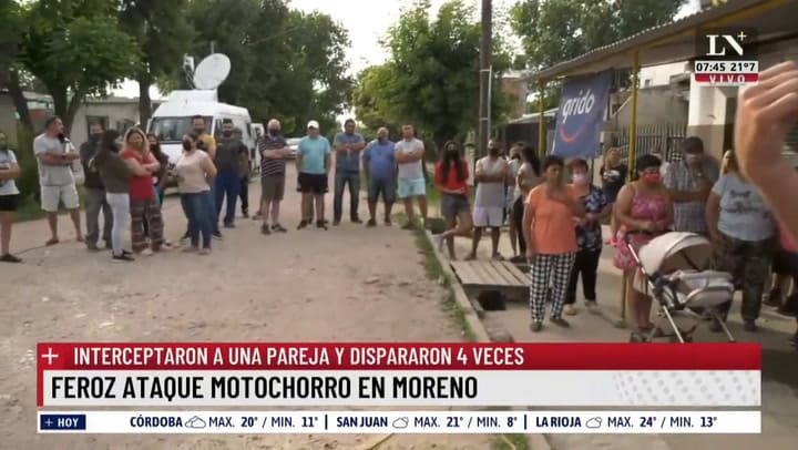 Vio cómo balearon a su pareja y lo dejaron en grave estado