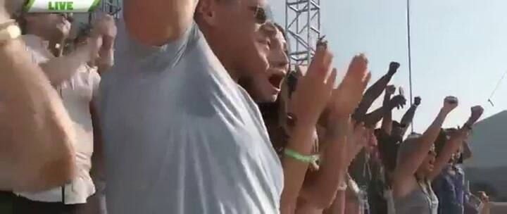 Así se vio el salto desde abajo