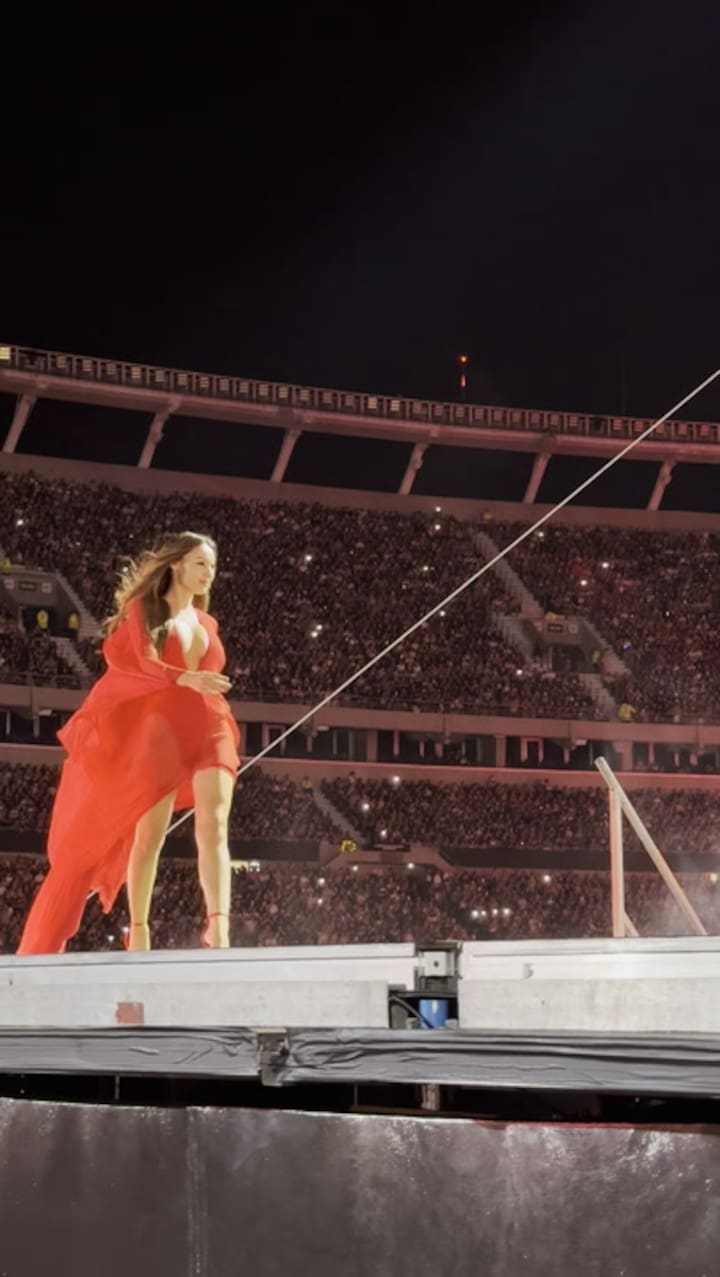 Pampita en el show de María Becerra | Créditos: DF