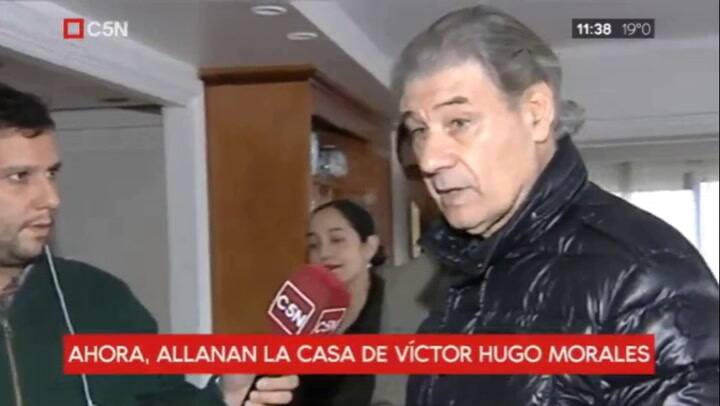 Así allanaban la casa de Víctor Hugo Morales - Fuente: C5N
