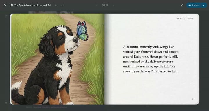 Un cuento animado hecho con la IA Gemini - Olivia Moore